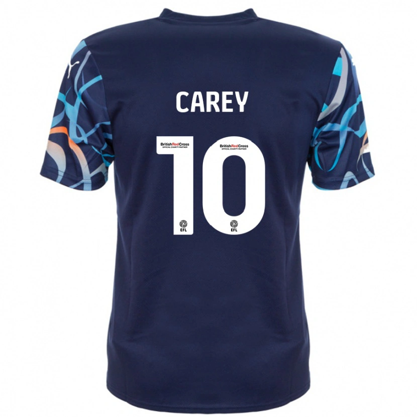 Danxen Enfant Maillot Sonny Carey #10 Bleu Marine Tenues Extérieur 2024/25 T-Shirt