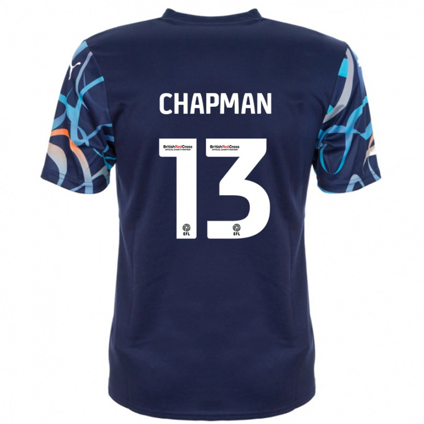 Danxen Enfant Maillot Mackenzie Chapman #13 Bleu Marine Tenues Extérieur 2024/25 T-Shirt