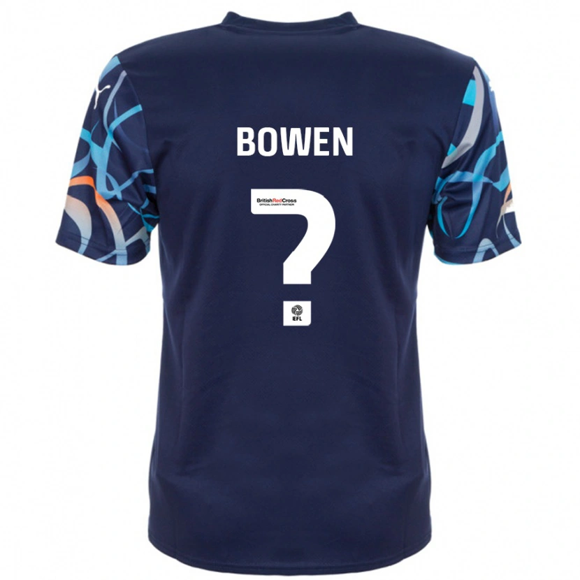 Danxen Enfant Maillot Taylor Bowen #0 Bleu Marine Tenues Extérieur 2024/25 T-Shirt