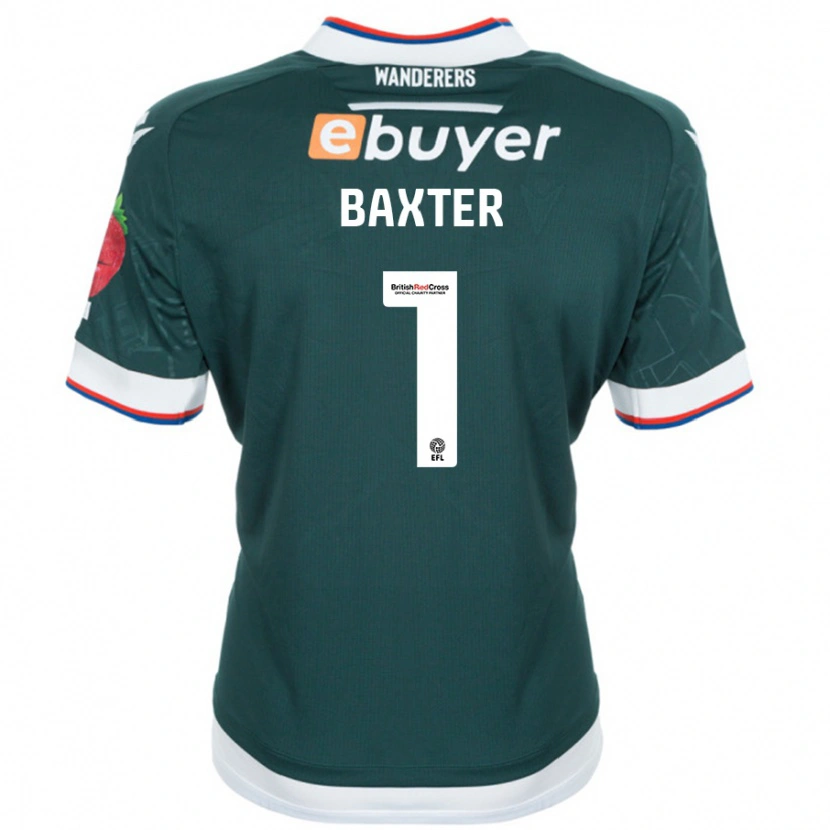 Danxen Enfant Maillot Nathan Baxter #1 Vert Foncé Tenues Extérieur 2024/25 T-Shirt