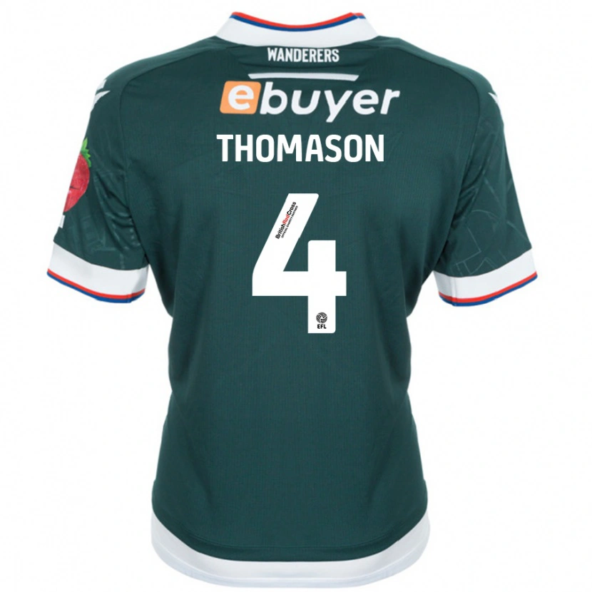 Danxen Enfant Maillot George Thomason #4 Vert Foncé Tenues Extérieur 2024/25 T-Shirt