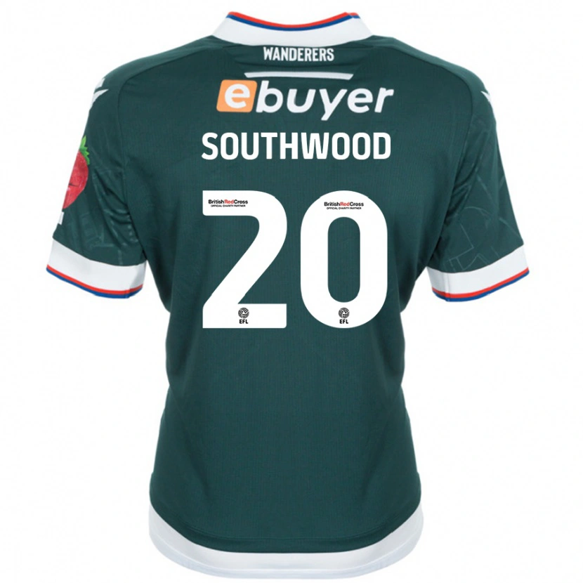 Danxen Enfant Maillot Luke Southwood #20 Vert Foncé Tenues Extérieur 2024/25 T-Shirt