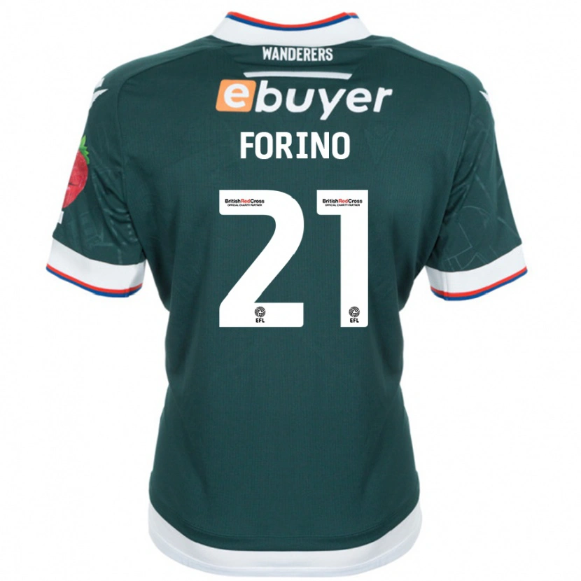 Danxen Enfant Maillot Chris Forino #21 Vert Foncé Tenues Extérieur 2024/25 T-Shirt