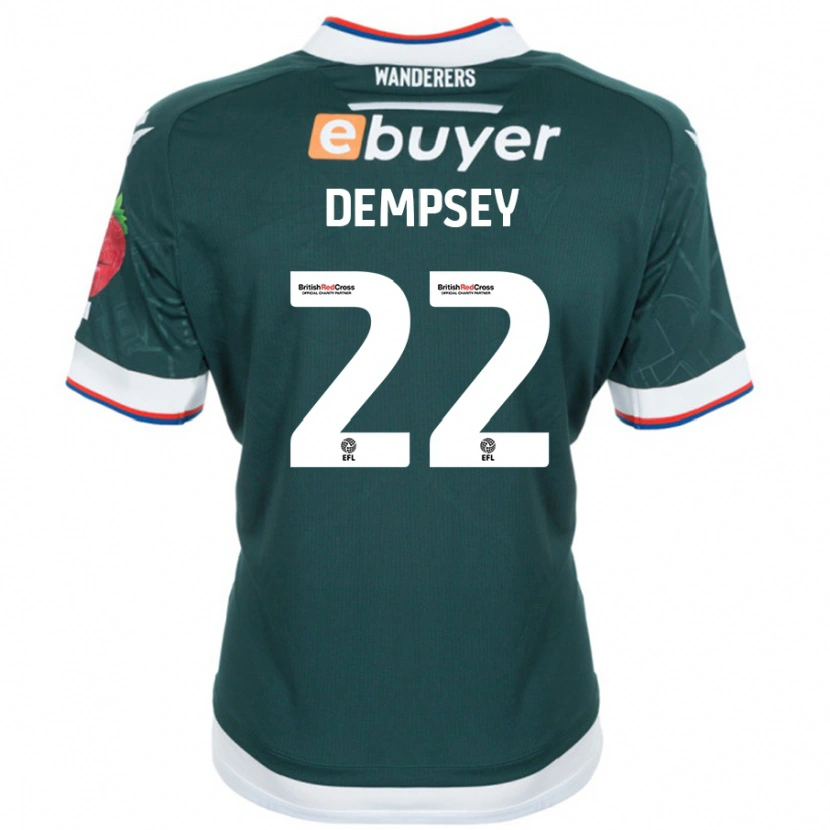 Danxen Enfant Maillot Kyle Dempsey #22 Vert Foncé Tenues Extérieur 2024/25 T-Shirt