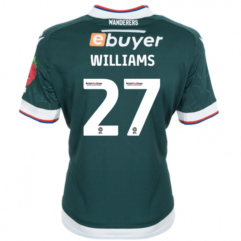 Danxen Enfant Maillot Randell Williams #27 Vert Foncé Tenues Extérieur 2024/25 T-Shirt