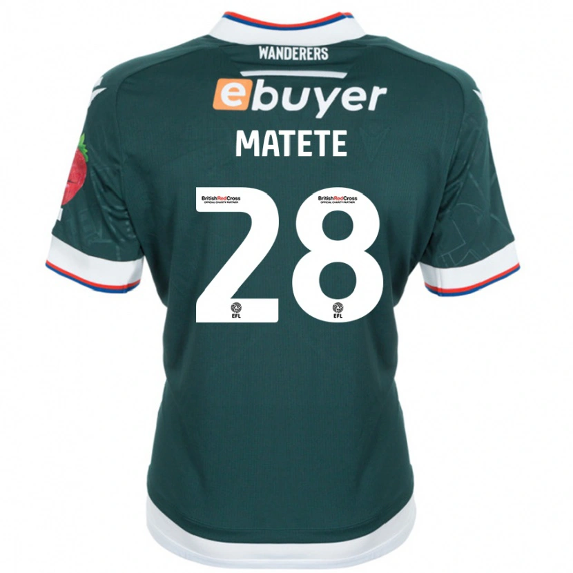 Danxen Enfant Maillot Jay Matete #28 Vert Foncé Tenues Extérieur 2024/25 T-Shirt