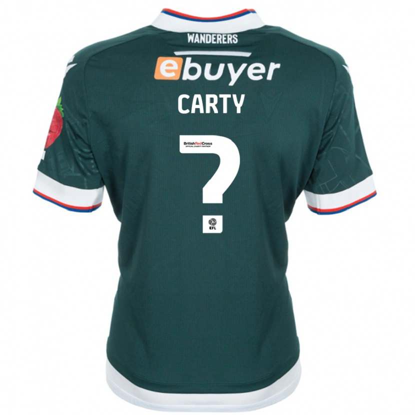 Danxen Enfant Maillot Conor Carty #0 Vert Foncé Tenues Extérieur 2024/25 T-Shirt