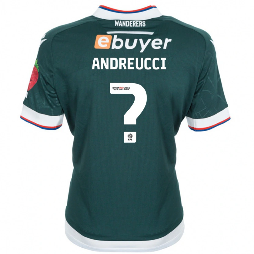 Danxen Enfant Maillot Ben Andreucci #0 Vert Foncé Tenues Extérieur 2024/25 T-Shirt