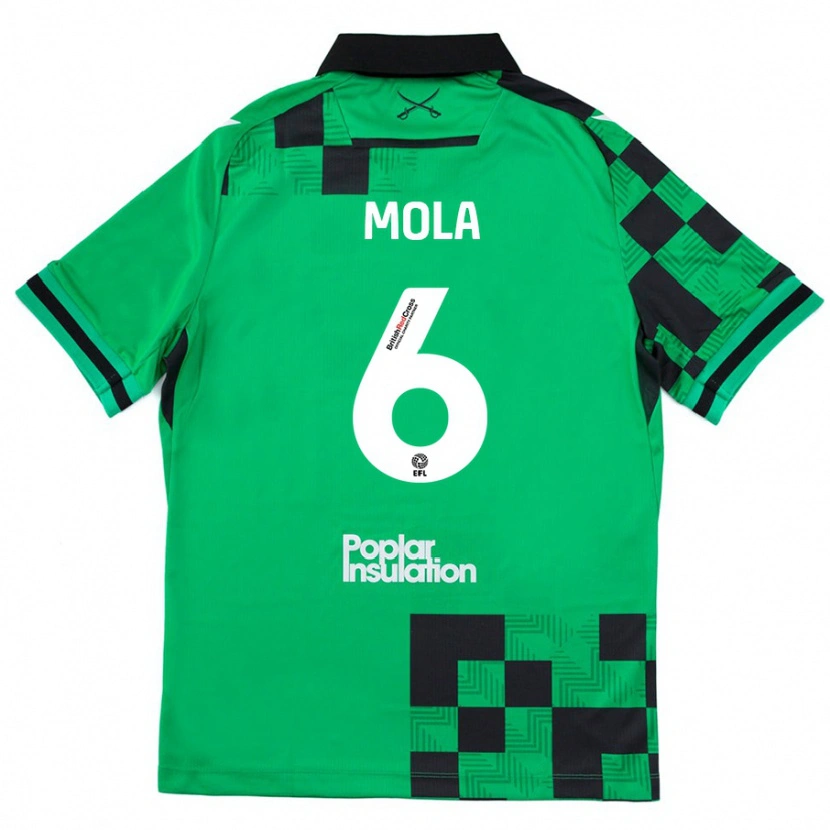 Danxen Enfant Maillot Clinton Mola #6 Vert Noir Tenues Extérieur 2024/25 T-Shirt