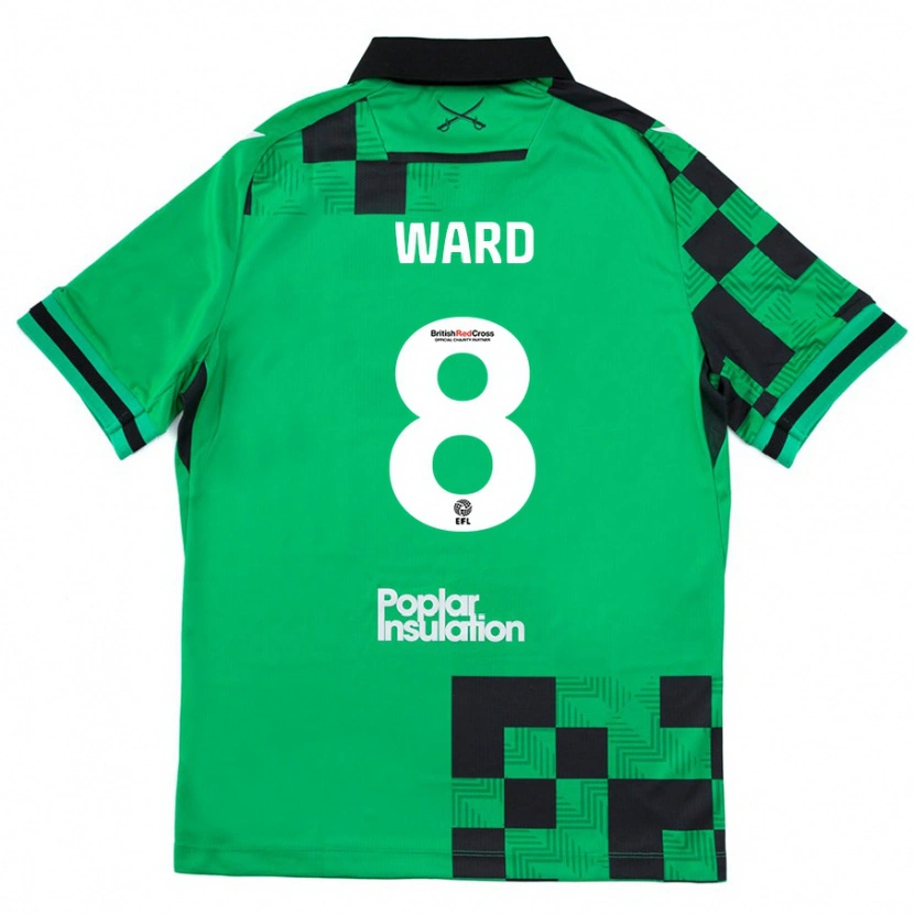 Danxen Enfant Maillot Grant Ward #8 Vert Noir Tenues Extérieur 2024/25 T-Shirt