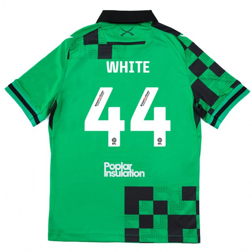 Danxen Enfant Maillot Charlie White #44 Vert Noir Tenues Extérieur 2024/25 T-Shirt