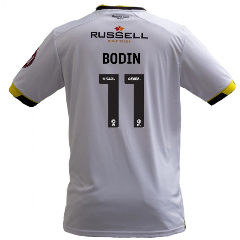 Danxen Enfant Maillot Billy Bodin #11 Blanc Tenues Extérieur 2024/25 T-Shirt