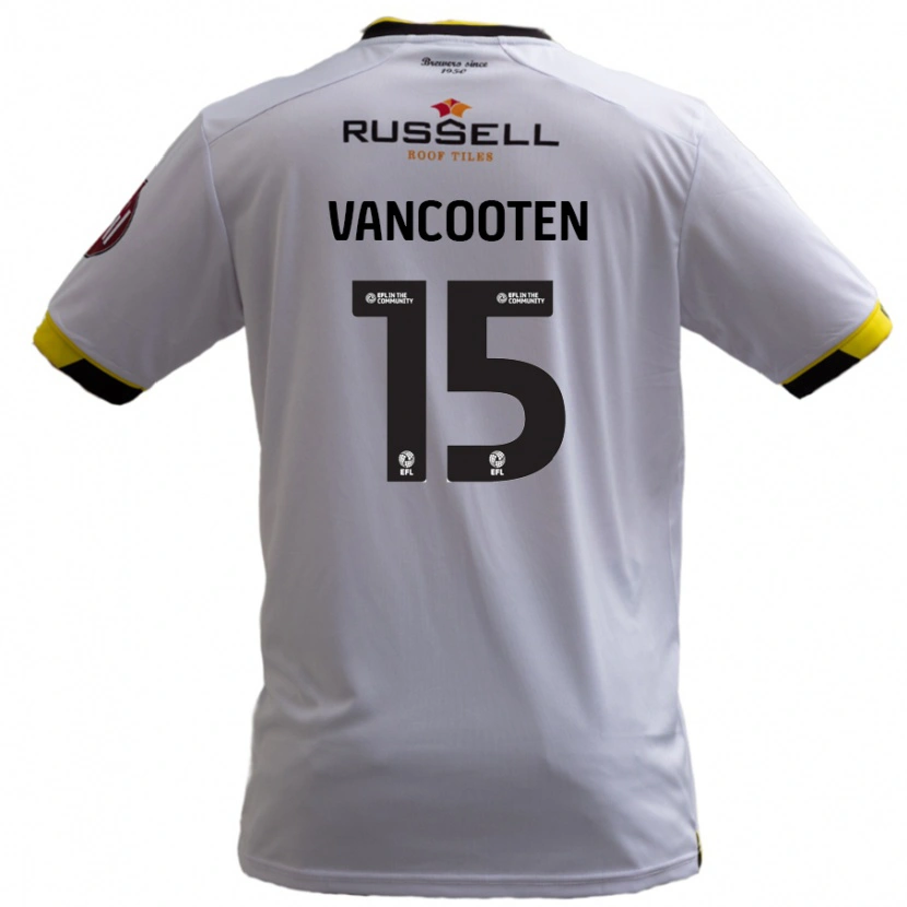 Danxen Enfant Maillot Terence Vancooten #15 Blanc Tenues Extérieur 2024/25 T-Shirt