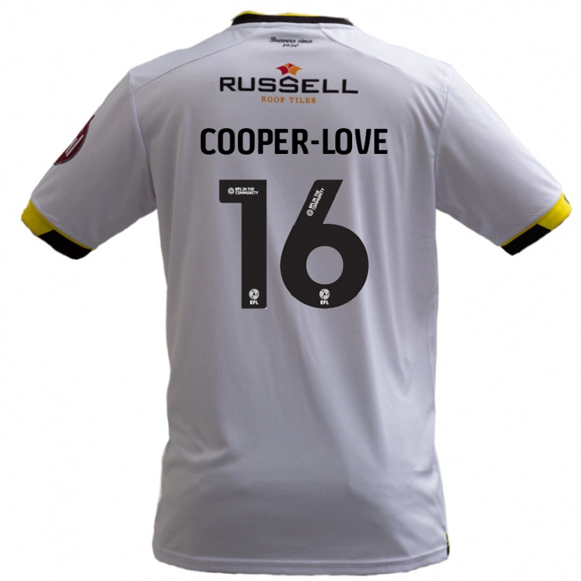 Danxen Enfant Maillot Jack Cooper-Love #16 Blanc Tenues Extérieur 2024/25 T-Shirt