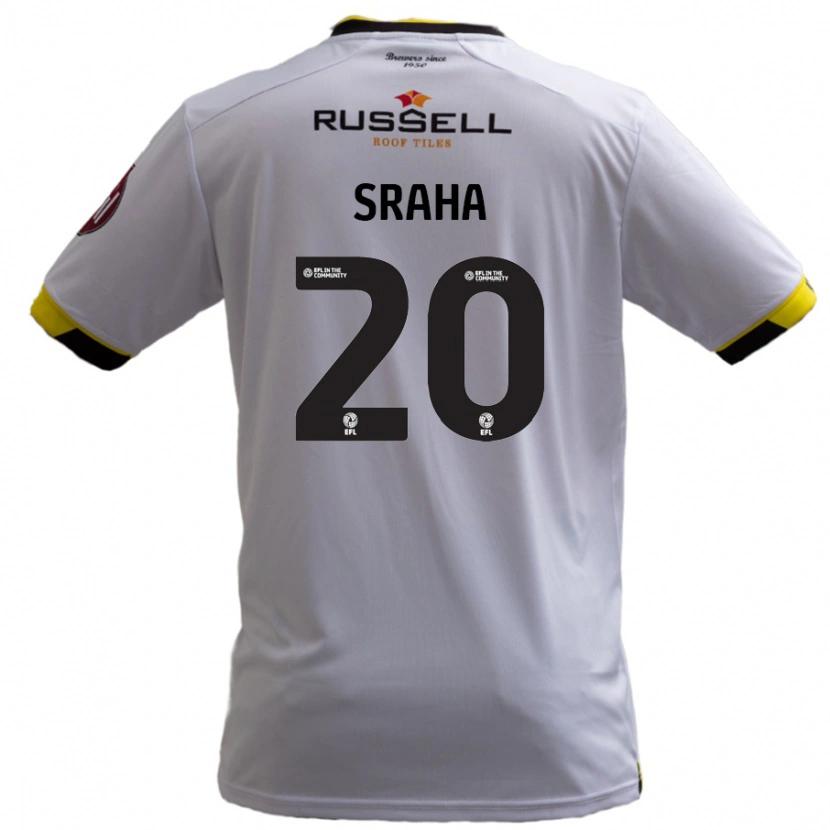 Danxen Enfant Maillot Jason Sraha #20 Blanc Tenues Extérieur 2024/25 T-Shirt