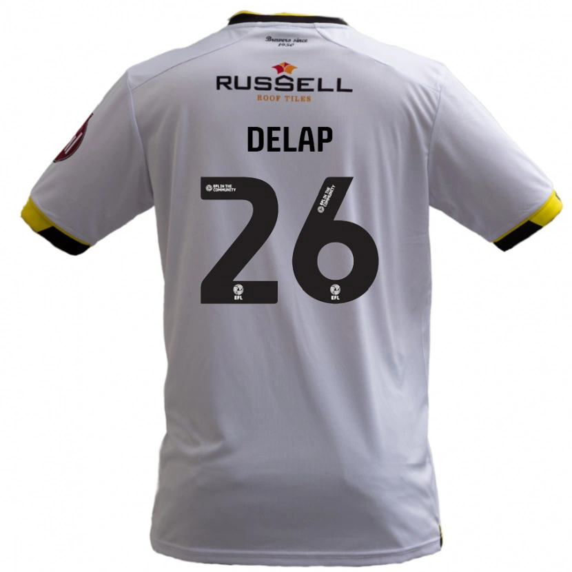 Danxen Enfant Maillot Finn Delap #26 Blanc Tenues Extérieur 2024/25 T-Shirt