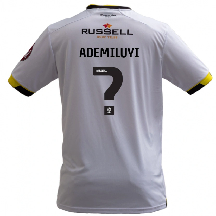 Danxen Enfant Maillot William Ademiluyi #0 Blanc Tenues Extérieur 2024/25 T-Shirt