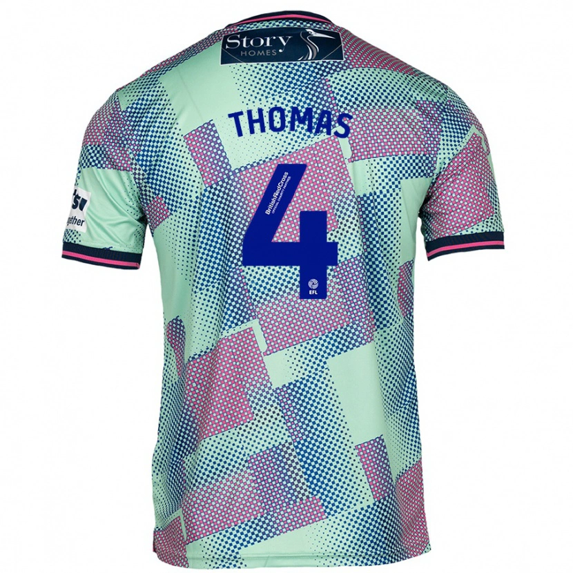 Danxen Enfant Maillot Terell Thomas #4 Vert Tenues Extérieur 2024/25 T-Shirt