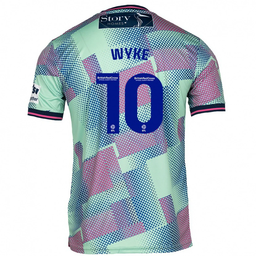 Danxen Enfant Maillot Charlie Wyke #10 Vert Tenues Extérieur 2024/25 T-Shirt