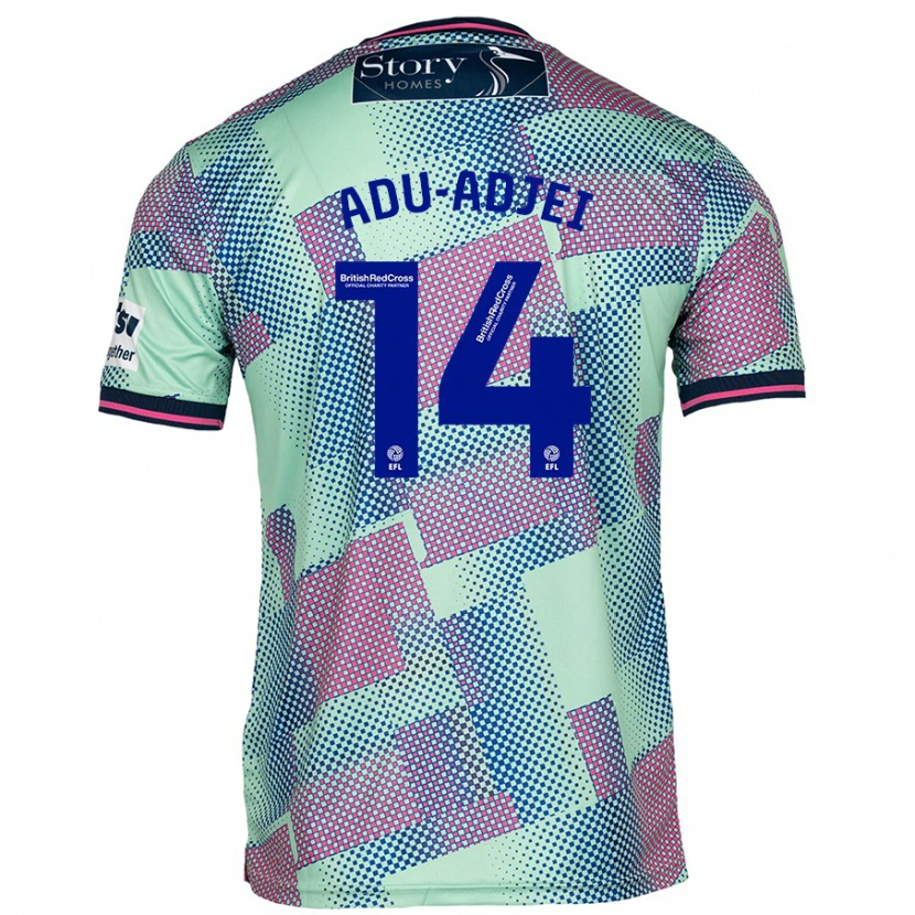 Danxen Enfant Maillot Daniel Adu-Adjei #14 Vert Tenues Extérieur 2024/25 T-Shirt