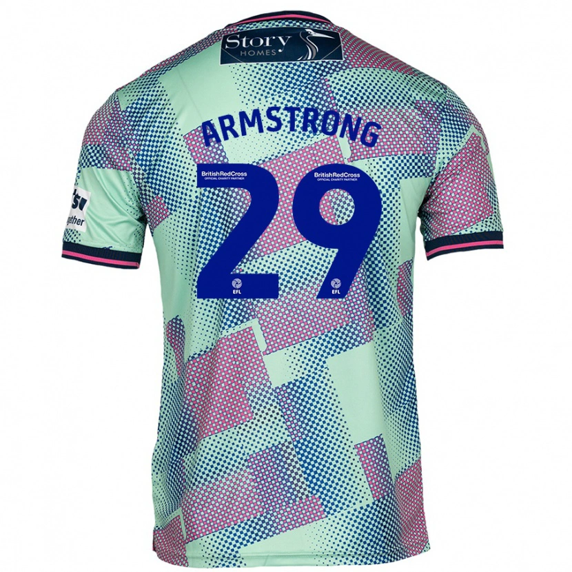 Danxen Enfant Maillot Luke Armstrong #29 Vert Tenues Extérieur 2024/25 T-Shirt