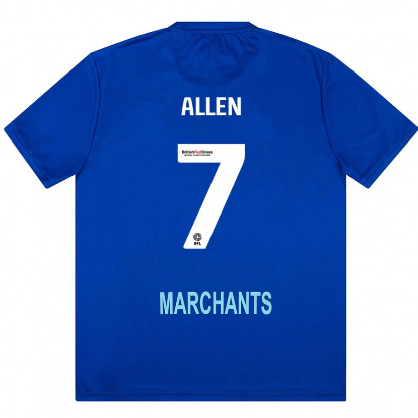 Danxen Enfant Maillot Emily Allen #7 Vert Tenues Extérieur 2024/25 T-Shirt