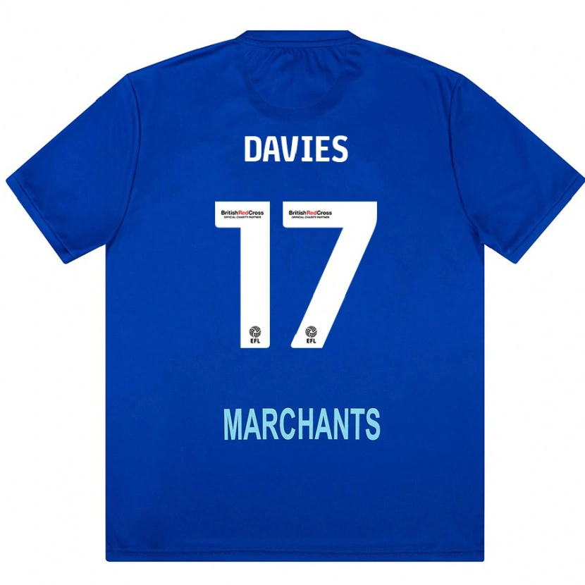 Danxen Enfant Maillot Annabel Davies #17 Vert Tenues Extérieur 2024/25 T-Shirt