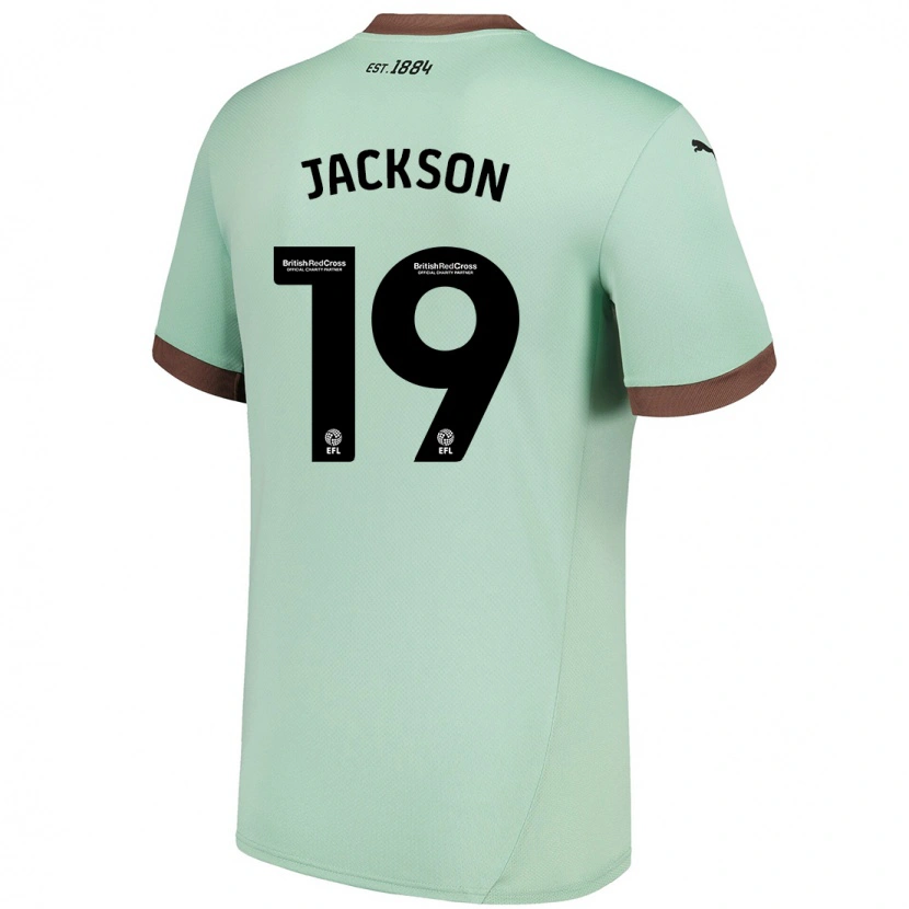 Danxen Enfant Maillot Kayden Jackson #19 Vert Pâle Tenues Extérieur 2024/25 T-Shirt