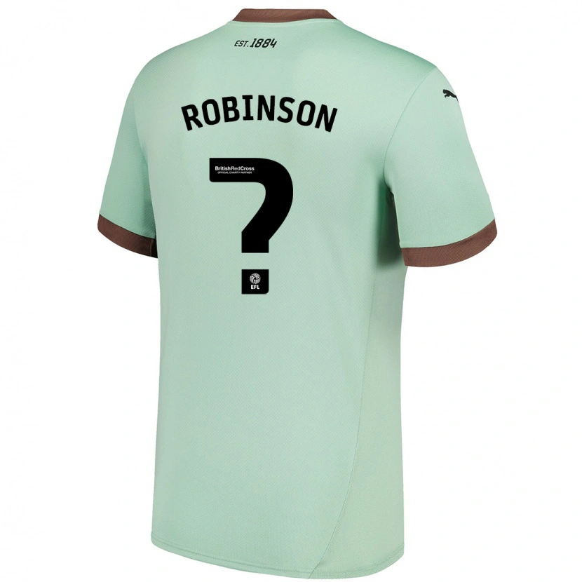 Danxen Enfant Maillot Keilen Robinson #0 Vert Pâle Tenues Extérieur 2024/25 T-Shirt