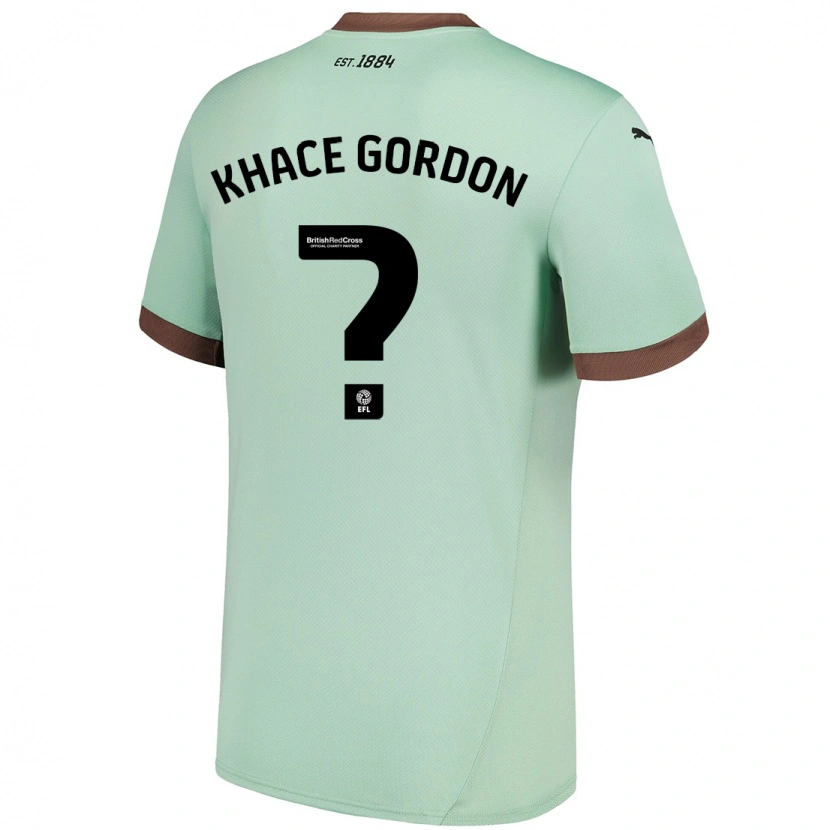 Danxen Enfant Maillot Khace Gordon #0 Vert Pâle Tenues Extérieur 2024/25 T-Shirt