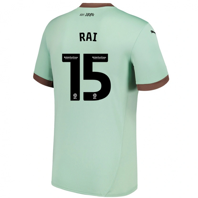 Danxen Enfant Maillot Kira Rai #15 Vert Pâle Tenues Extérieur 2024/25 T-Shirt