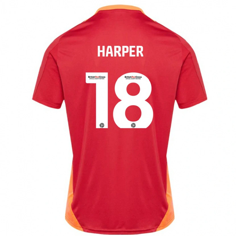 Danxen Enfant Maillot Vincent Harper #18 Bleu Blanc Cassé Tenues Extérieur 2024/25 T-Shirt