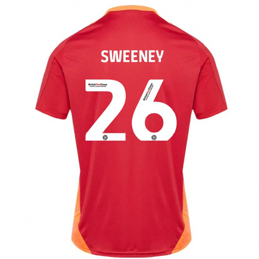 Danxen Enfant Maillot Pierce Sweeney #26 Bleu Blanc Cassé Tenues Extérieur 2024/25 T-Shirt