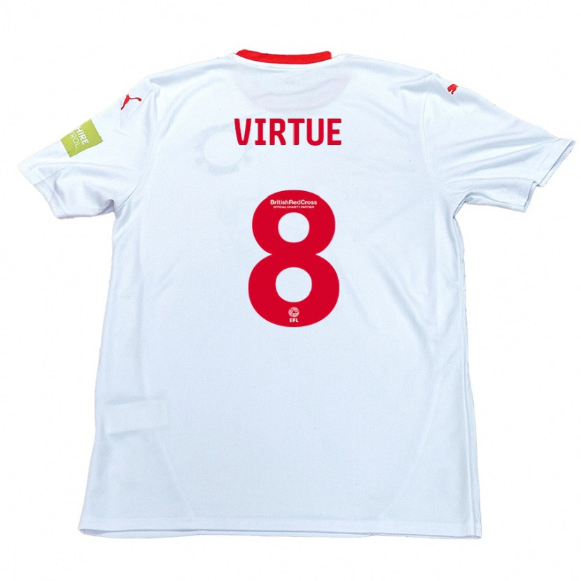 Danxen Enfant Maillot Matty Virtue #8 Blanc Tenues Extérieur 2024/25 T-Shirt