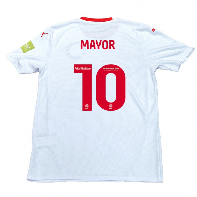 Danxen Enfant Maillot Danny Mayor #10 Blanc Tenues Extérieur 2024/25 T-Shirt