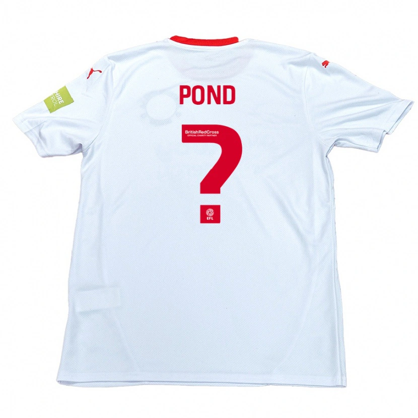 Danxen Enfant Maillot Nathan Pond #0 Blanc Tenues Extérieur 2024/25 T-Shirt