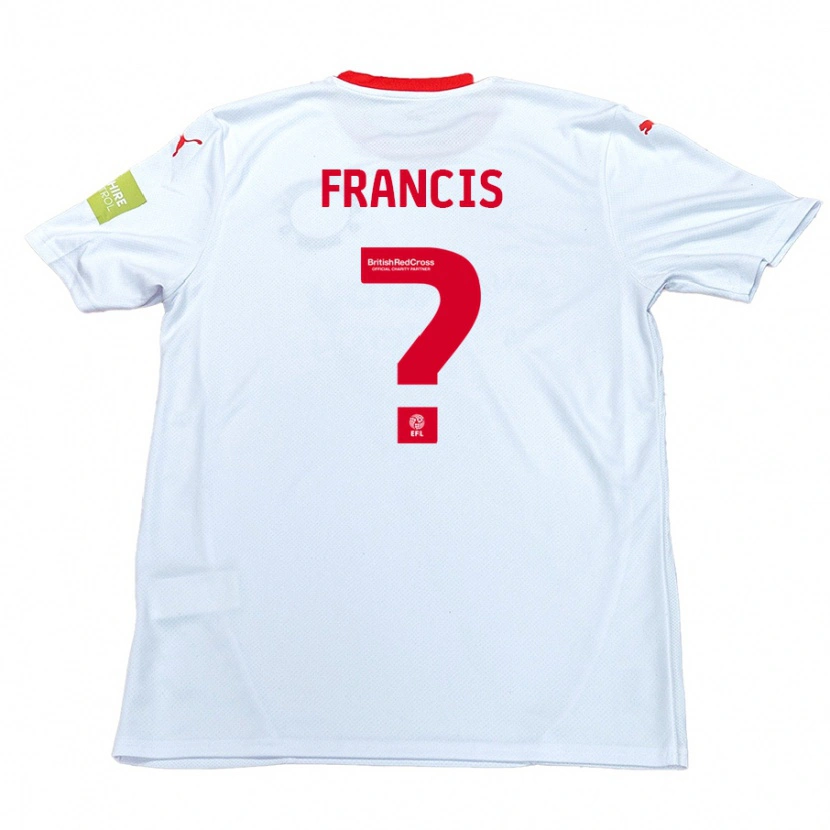 Danxen Enfant Maillot Dannen Francis #0 Blanc Tenues Extérieur 2024/25 T-Shirt