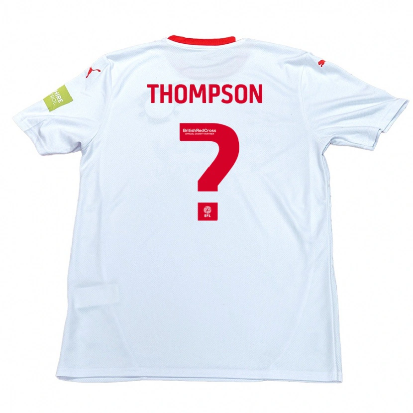 Danxen Enfant Maillot Leo Thompson #0 Blanc Tenues Extérieur 2024/25 T-Shirt