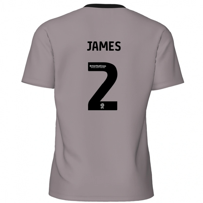 Danxen Enfant Maillot Tom James #2 Gris Tenues Extérieur 2024/25 T-Shirt