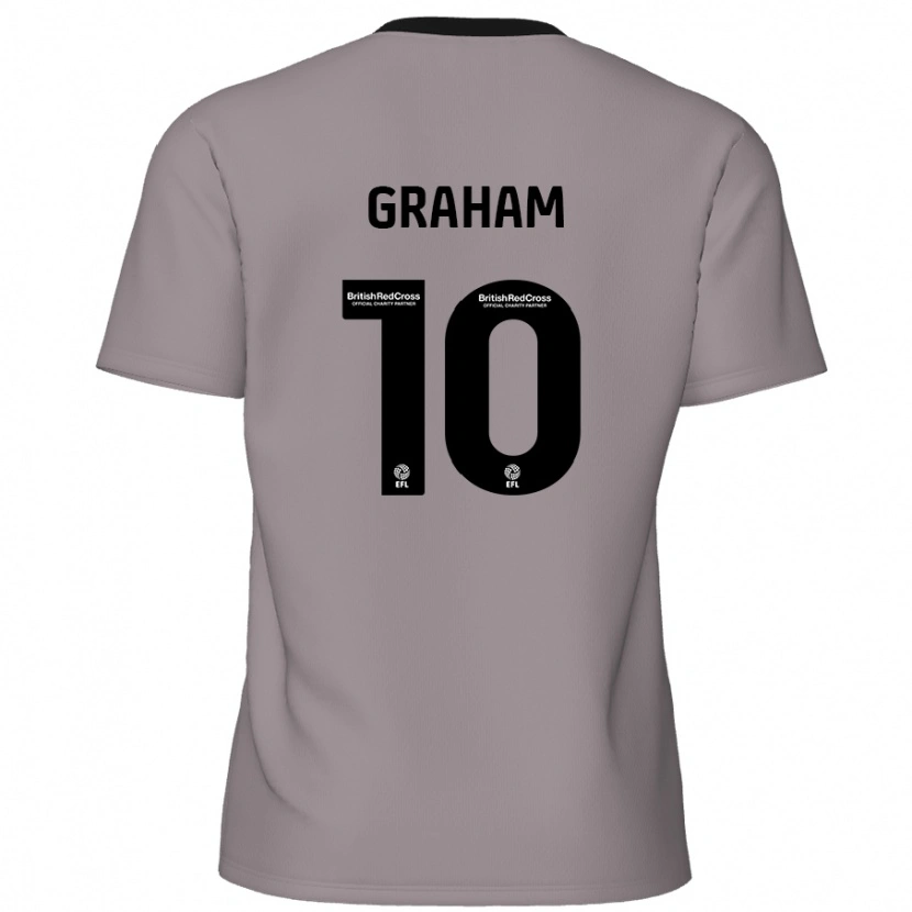 Danxen Enfant Maillot Jordan Graham #10 Gris Tenues Extérieur 2024/25 T-Shirt