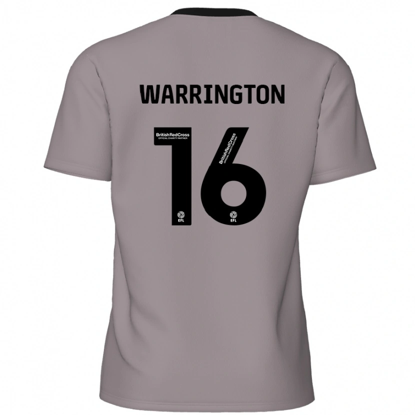 Danxen Enfant Maillot Lewis Warrington #16 Gris Tenues Extérieur 2024/25 T-Shirt