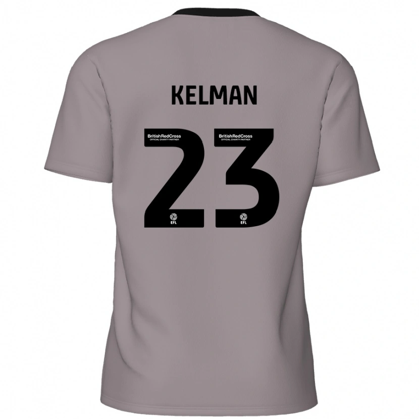 Danxen Enfant Maillot Charlie Kelman #23 Gris Tenues Extérieur 2024/25 T-Shirt