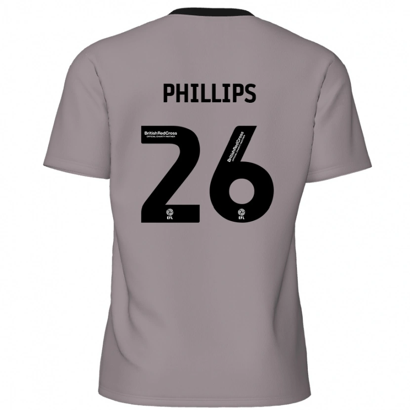 Danxen Enfant Maillot Noah Phillips #26 Gris Tenues Extérieur 2024/25 T-Shirt