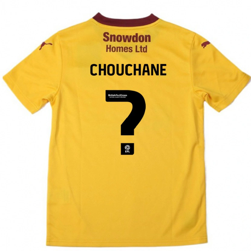 Danxen Enfant Maillot Samy Chouchane #0 Orange Bordeaux Tenues Extérieur 2024/25 T-Shirt