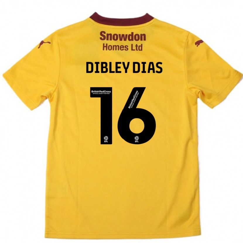 Danxen Enfant Maillot Matt Dibley-Dias #16 Orange Bordeaux Tenues Extérieur 2024/25 T-Shirt