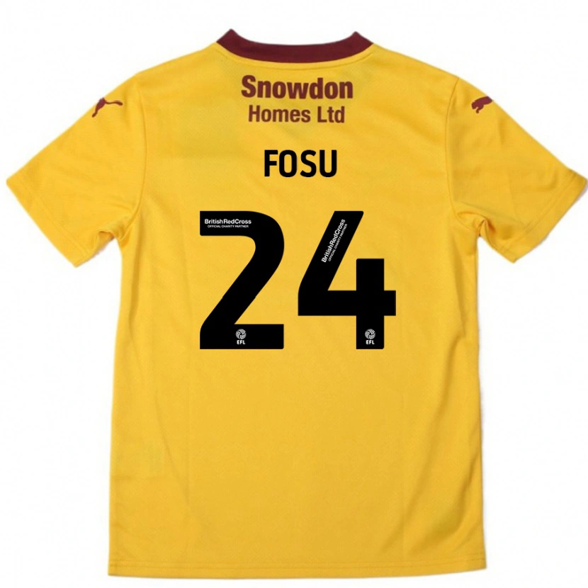 Danxen Enfant Maillot Tariqe Fosu #24 Orange Bordeaux Tenues Extérieur 2024/25 T-Shirt