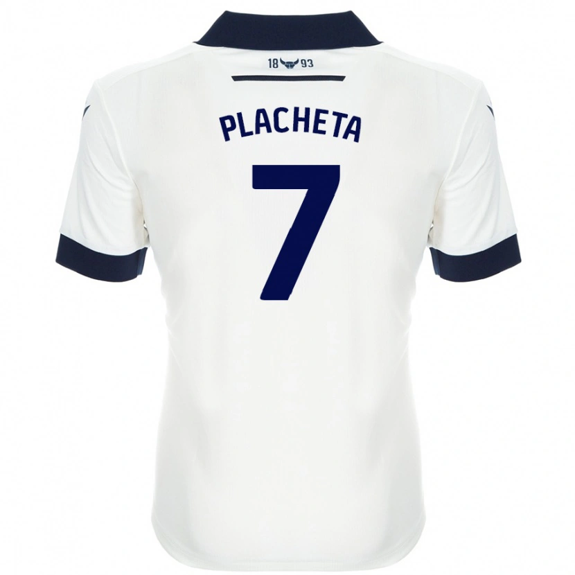 Danxen Enfant Maillot Przemyslaw Placheta #7 Blanc Bleu Marine Tenues Extérieur 2024/25 T-Shirt