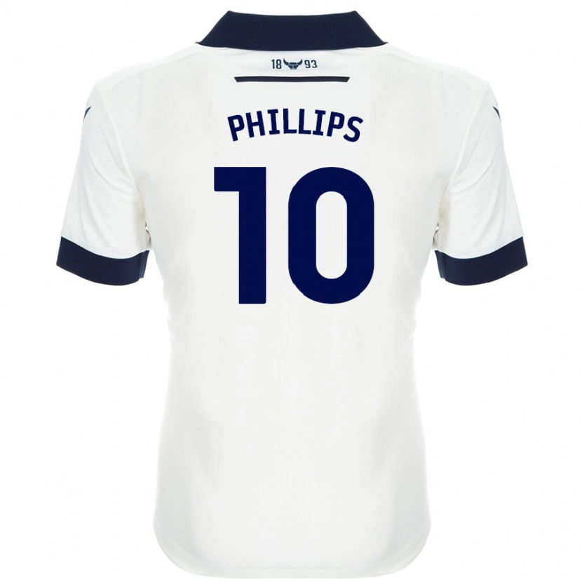 Danxen Enfant Maillot Matt Phillips #10 Blanc Bleu Marine Tenues Extérieur 2024/25 T-Shirt