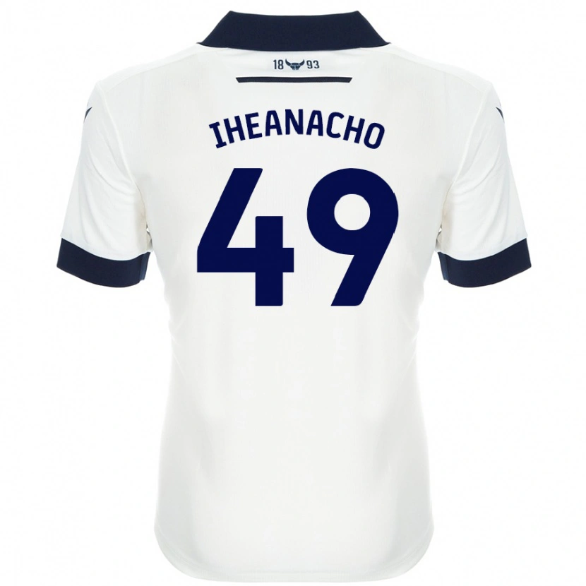 Danxen Enfant Maillot Josh Iheanacho #49 Blanc Bleu Marine Tenues Extérieur 2024/25 T-Shirt