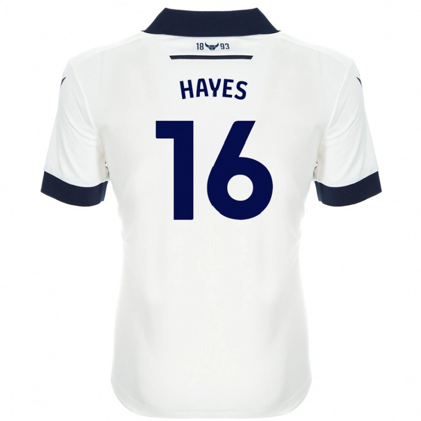 Danxen Enfant Maillot Georgia Hayes #16 Blanc Bleu Marine Tenues Extérieur 2024/25 T-Shirt